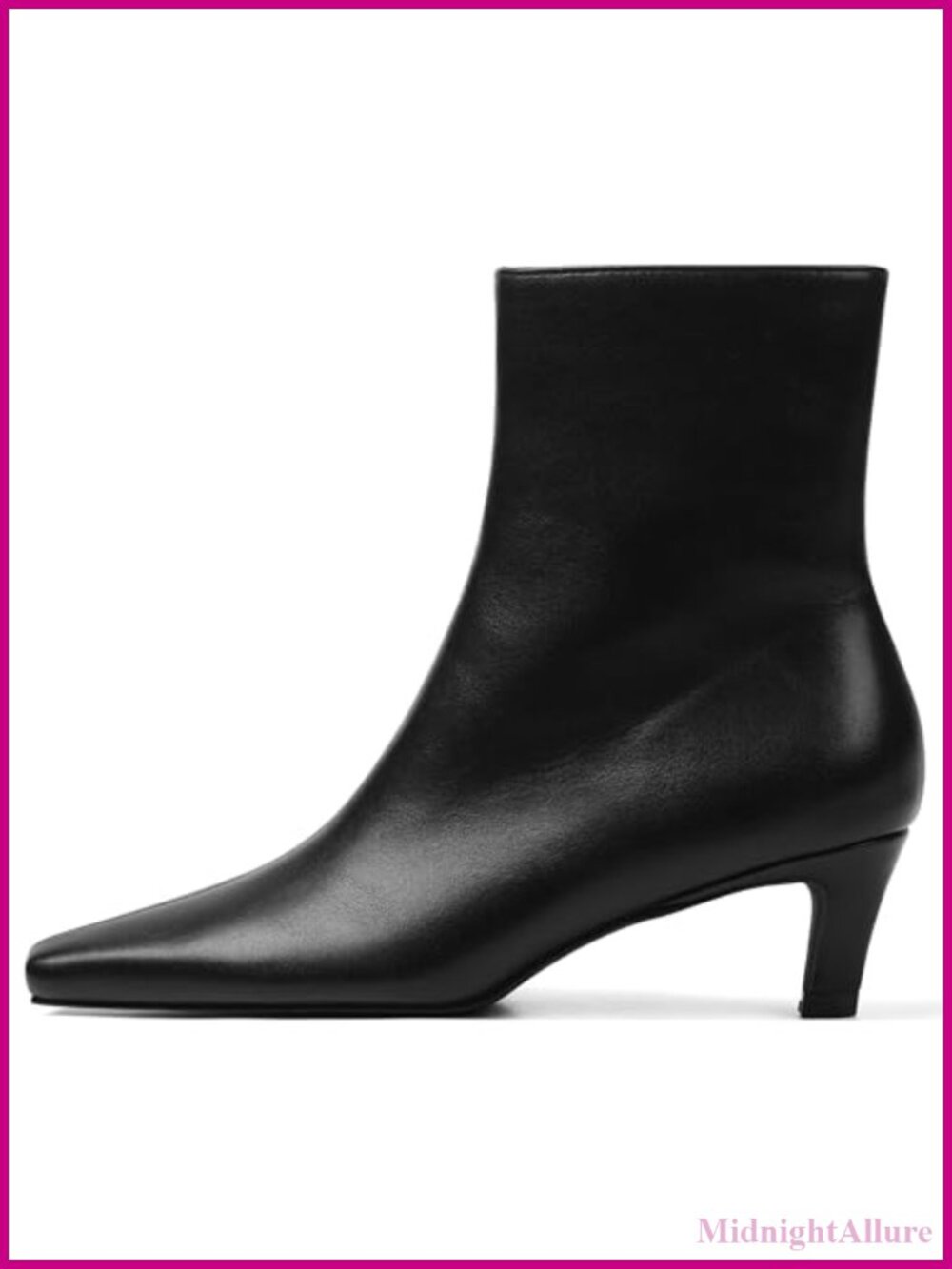 Women's Kitten Heel Ankle Boots Square Toe PU Leather Low Heel Booties